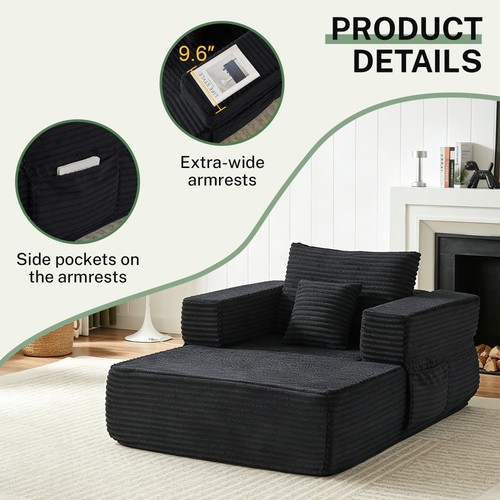 4in corduroy sofa - 62.4in,