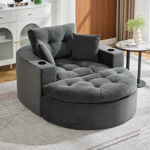 Round chaise lounge sofa - round,